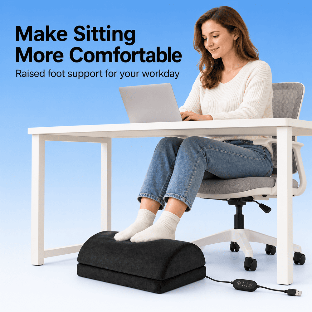 Byeache Double-Layer Heated Footrest
