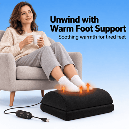 Byeache Double-Layer Heated Footrest