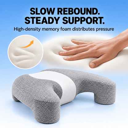 Byeache™ Contoured Memory Foam Pillow with Arm Channels