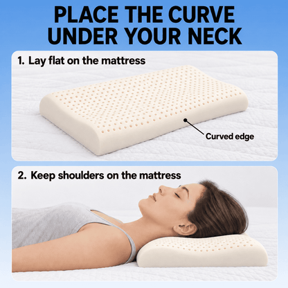 ByeAche™ Ultra-Slim Natural Latex Neck Pillow – Soft, Supportive & Resilient