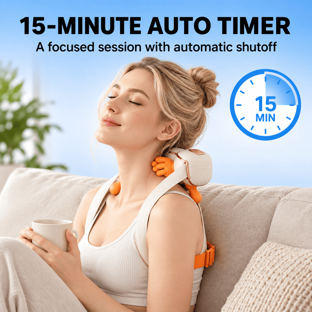 Byeache™ Wearable Neck and Shoulder Massager with Heat