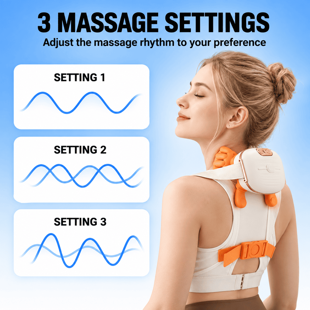 Byeache™ Wearable Neck and Shoulder Massager with Heat