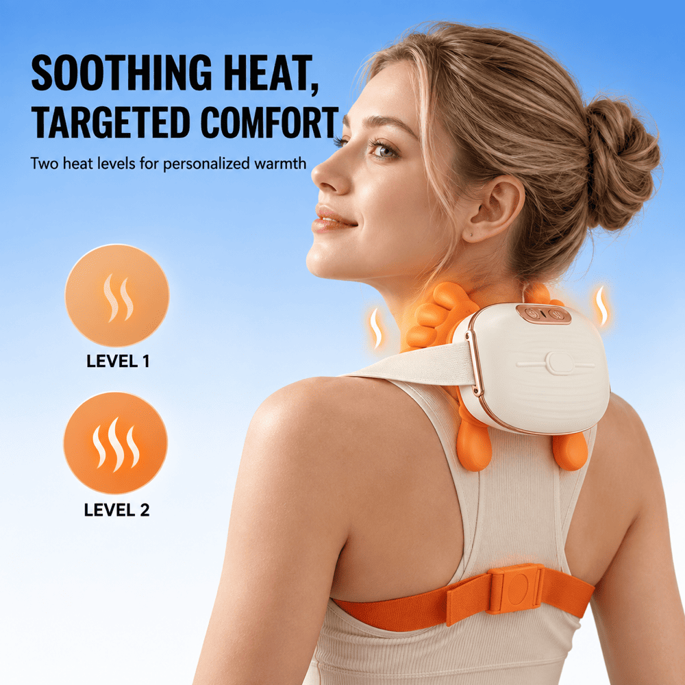 Byeache™ Wearable Neck and Shoulder Massager with Heat